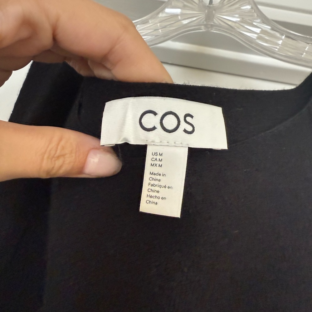 COS Black Boiled Wool Sleeveless Mini Dress - Picture 2 of 14